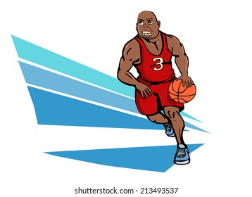 basketball player before jump