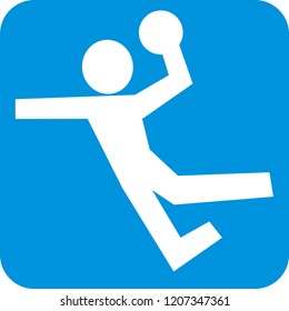 basketball player at blue frame, vector icon, sport symbol, vector illustration