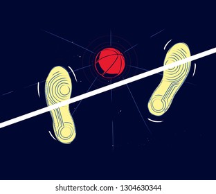 basketball player bottom view