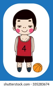 basketball player cartoon