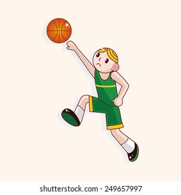 Basketball Player Cartoon Elements Vectoreps Stock Vector (Royalty Free