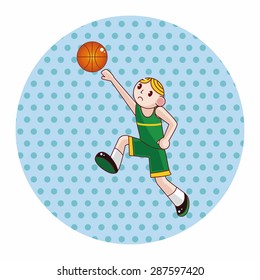 basketball player cartoon elements vector,eps