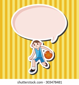 basketball player cartoon elements vector,eps