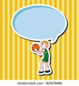 basketball player cartoon elements vector,eps