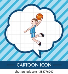basketball player cartoon elements vector,eps