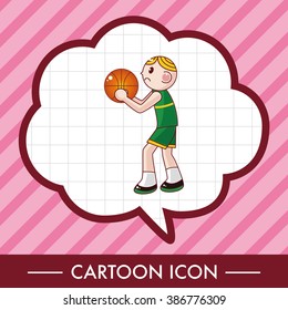 basketball player cartoon elements vector,eps