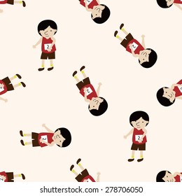 basketball player , cartoon seamless pattern background