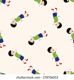basketball player , cartoon seamless pattern background