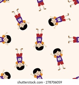 basketball player , cartoon seamless pattern background