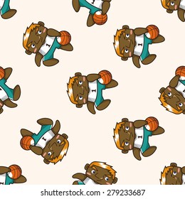 basketball player , cartoon seamless pattern background
