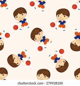 basketball player , cartoon seamless pattern background