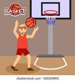 Basketball Player Cartoon Style Stock Vector (Royalty Free) 500109892