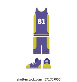 Basketball player cloth vector.