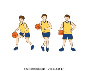 Basketball player for competitions and the Olympics Illustration