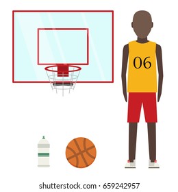 Basketball player concept. Basketball player illustration.