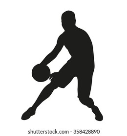 Basketball Player Crossover, Vector Silhouette