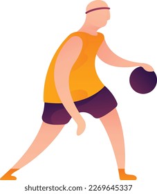 Curva del jugador de baloncesto 2 UI Banner Illustration Vector EPS