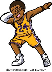 basketball player dab funny pose 