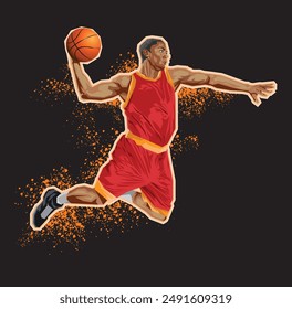 Basketball Player design vector illestration0