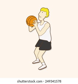 basketball player elements vector,eps