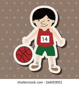 basketball player elements vector,eps
