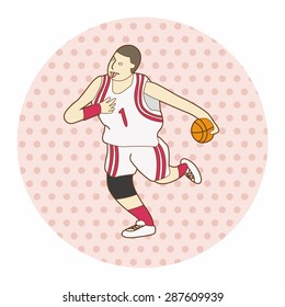 basketball player elements vector,eps