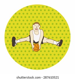 basketball player elements vector,eps