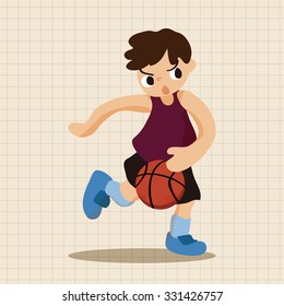 basketball player elements vector,eps