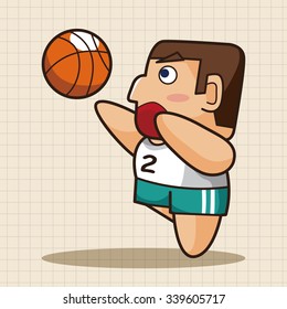 basketball player elements vector,eps