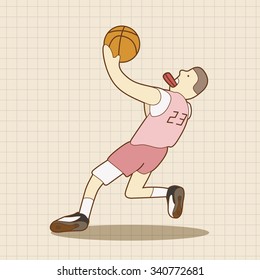 basketball player elements vector,eps