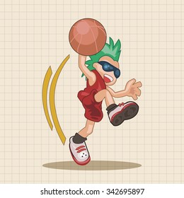 basketball player elements vector,eps
