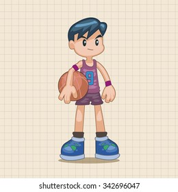 basketball player elements vector,eps