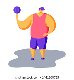 basketball player flat illustration design vector