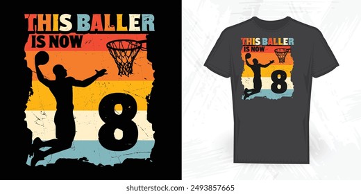 Basketball Player Funny Vintage Basketball T-shirt Design 