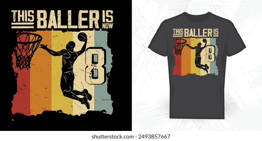 Basketball Player Funny Vintage Basketball T-shirt Design 