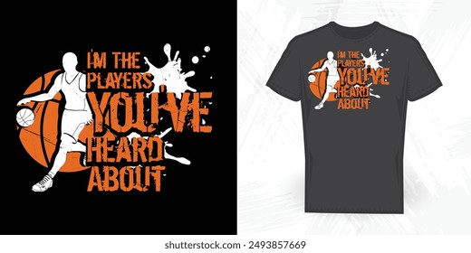 Jugador de baloncesto Divertido Antiguas Diseño de camiseta de baloncesto 