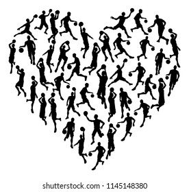 fussballer clipart heart