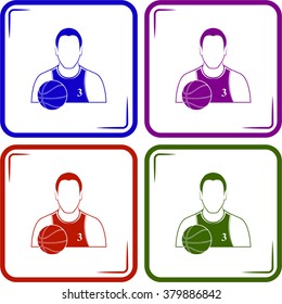 Basketball player icon