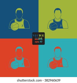 Basketball player icon