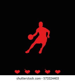 Basketball player icon.