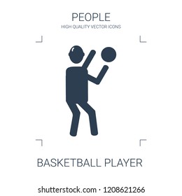 basketball player icon. high quality filled basketball player icon on white background. from people collection flat trendy vector basketball player symbol. use for web and mobile