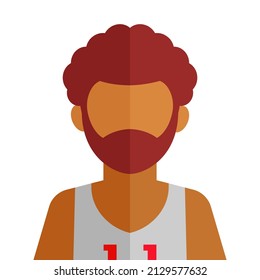 Basketball player icon illustration. Basketball player vector. Basketball player avatar