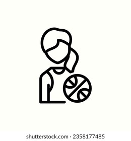 basketball player icon, isolated icon in light background, perfect for website, blog, logo, graphic design, social media, UI, mobile app