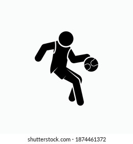 Basketball Player Icon. Popular Sport Symbol for Design, Presentation, Website or Apps Elements - Vector. 