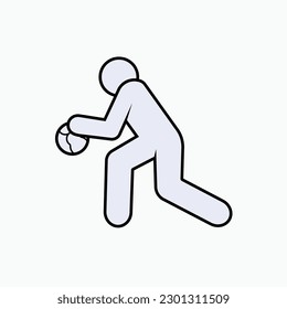 Basketball Player Icon. Popular Sport Symbol - Vector. 