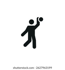 Basketball player icon. Simple basketball player icon for social media, app and web design. Vector illustration.