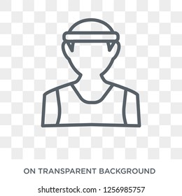 Basketball player icon. Trendy flat vector Basketball player icon on transparent background from Professions collection. High quality filled Basketball player symbol use for web and mobile