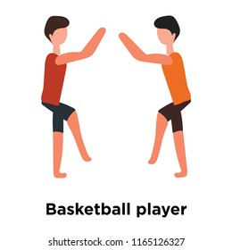 Basketball player icon vector isolated on white background, Basketball player transparent sign , human illustrations , human illustrations