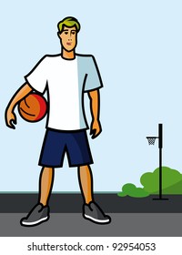 Basketball player illustration