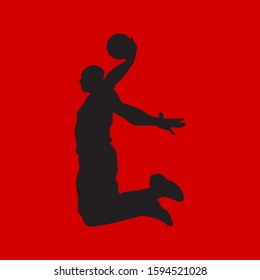 Basketball Player Illustrations. Vector art style.